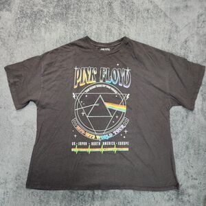 Pink Floyd World Tour 72 Reprint Men's Black T-Shirt Size XL